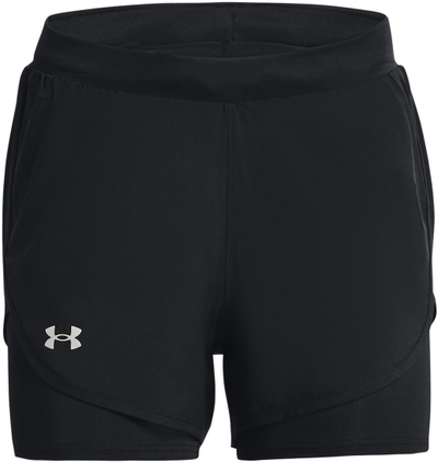 Pantallona të shkurtra sportive Under Armour Fly By Elite 2in1 Women, vrapim, kompresion, të zeza