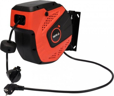 Zgjatues elektrik Yato YT-81220, 10m, bobinë automatike, i zi