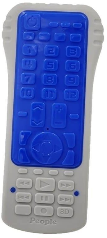 Lodër dhëmbëzore Brain Builders Remote Control, për bebe, plastike, blu e bardhë