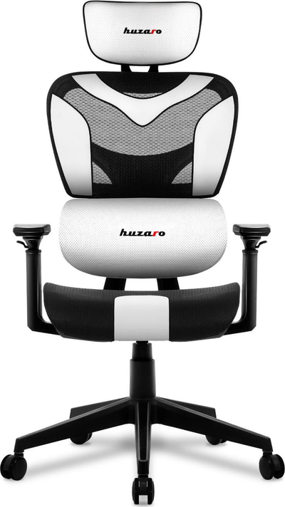 Karrige gaming Huzaro Combat 8.0, mekanizëm Tilt, deri 150kg, e bardhë