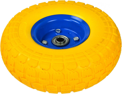 Гумено тркало за количка GEKO 260x75mm, оска 16mm, црно