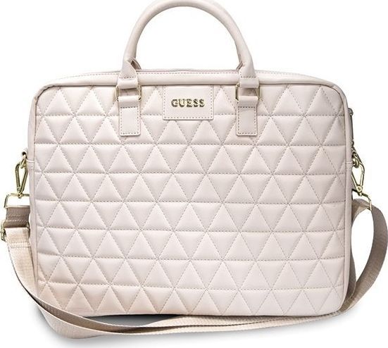 Çantë laptopi Guess Bag GUCB15QLPK, 15", lëkurë eko, rozë