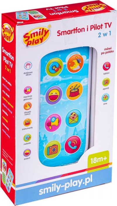 Lodër interaktive Smily Play Smartphone edhe Pilot TV 2n1, modeli SP83660 AN01, me tinguj edhe muzikë, shumëngjyrëshe