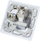 Ѕиден приклучок за мрежа LogiLink NK4020, 2x RJ-45, 80x80 mm, бел