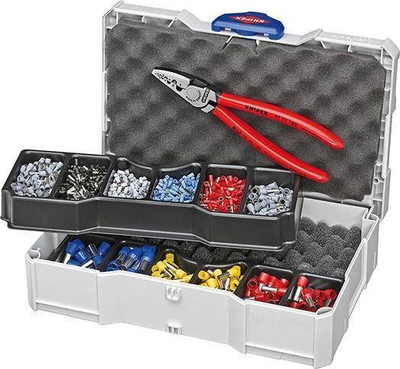 Set krimpimi Knipex 97 90 06, 1190 tule terminale, kaçavidë krimpuse, i kuq