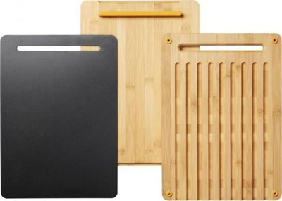 Set dërrasash prerëse Fiskars, bambu, 3 copë, kafe natyrale