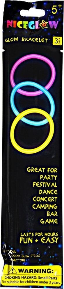 Byzylykë ndriçues MIX Glow Stick, 3 copë, shumëngjyrëshe