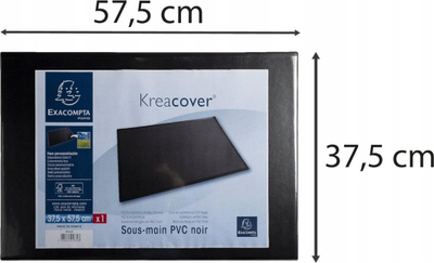 Mbulesë tavoline Durable Overlay Desk, 53x40cm, mat, e zezë