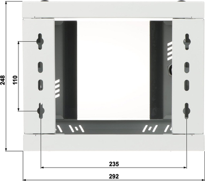 Kabinet muror RACK LMS Data R10-4U/300-GG-V2, 10", 4U, gri