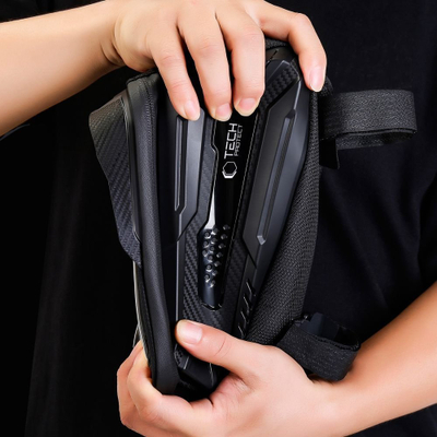 Çantë biçiklete Tech-Protect Bike Bag L, rezistente ndaj ujit, profesionale, e zezë