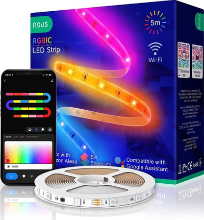 Паметна LED лента Nous F4, 5m, RGB, WiFi 12V