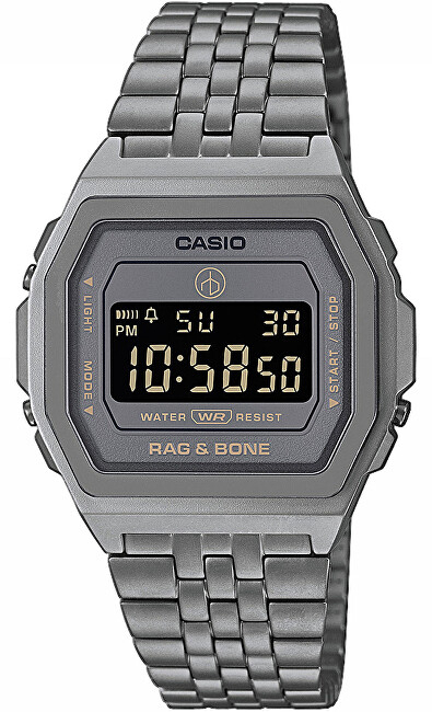 Orë digjitale Casio Vintage A1000RCG-8BER, e hirtë
