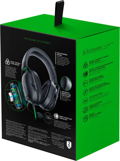 Гејминг слушалки Razer Blackshark V2 X, со кабел, за PlayStation, црни