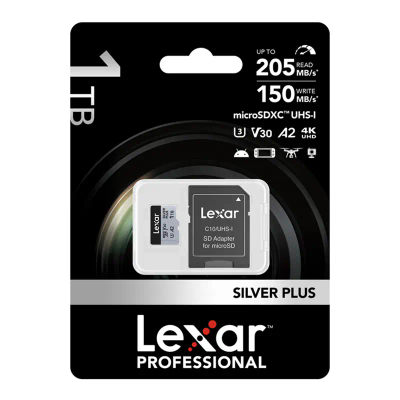 Kartë memorjeje Lexar High-Performance Silver Plus microSDXC 1TB  adapter
