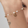 Byzylyk për femra S'Agapõ Gold-Plated Anchor Vibes SVB60, i artë/ i bardhë