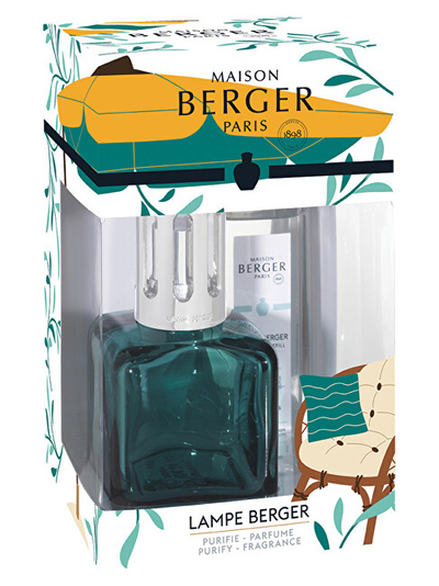 Set aromatik Maison Berger Paris, llambë aromatike Glacon Green 270 ml + rimbushje Water Mint 250 ml