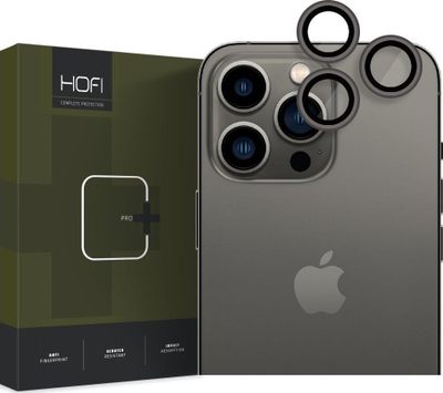 Mbulesë kamere Hofi Camring Pro+, për iPhone 15 Pro, alumin dhe xham, transparente