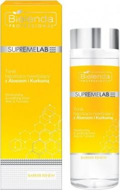 Tonik fytyre Bielenda SupremeLab Barrier Renew, qetësues edhe hidratues, me Aloe edhe Kurkumë, 200 ml