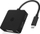 Adapter video USB C ICY BOX 4 në 1, DP HDMI DVI VGA, i zi