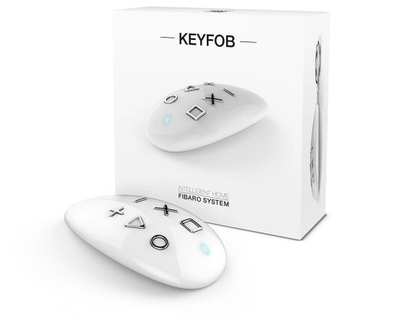 Telekomandë smart Fibaro KeyFob FGKF-601, Z-Wave, e bardhë