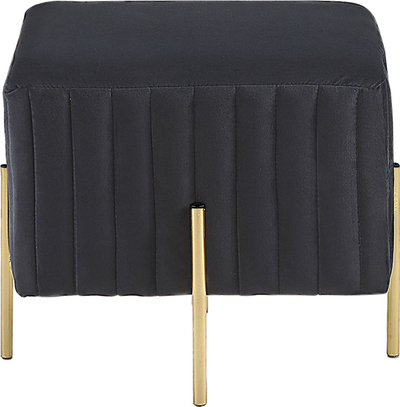 Tabure për këmbë DAYTON Velvet, metal, i zi