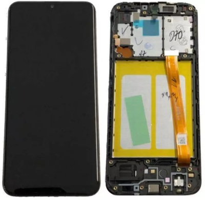 Ekran LCD OG Samsung A20e A202F, me kornizë, i zi