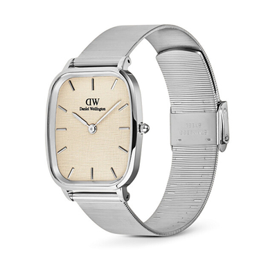 Orë dore për goca Daniel Wellington Marlon Wire Linen Silver DW00100812, e argjendtë