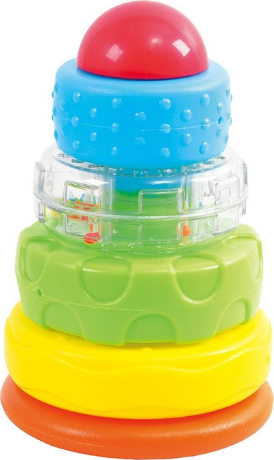Lodër piramidë me unaza Play Go Rocking Ring Stacker, edukative, shumëngjyrëshe plastike