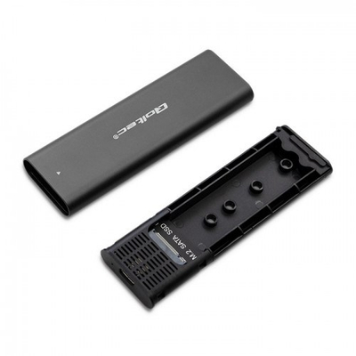 Kuti eksternale për SSD Qoltec 50311, M.2 SATA, USB Type C, e zezë