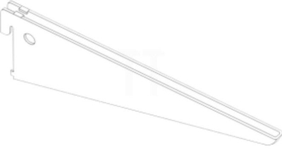 Mbajtëse U për rafte, 470mm, set 10 copë, të bardha