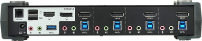 Switch KVM Aten CS1924M, 4 porta DisplayPort, 4K, USB 3.0, i zi