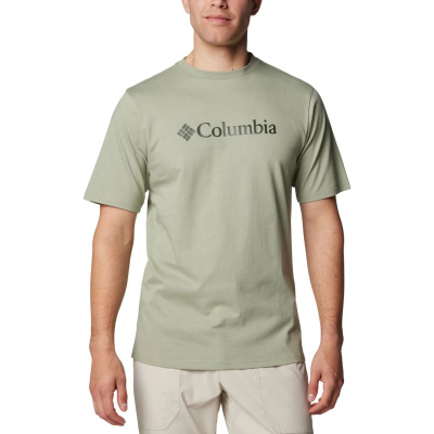Блуза Columbia CSC Basic Logo SS Tee, памук со полиестер, зелена
