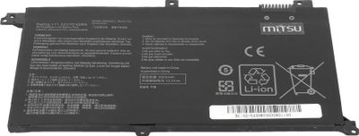 Bateri laptopi Mitsu Asus Vivobook S14 S430 X430U K430, 3600mAh 41Wh, e zezë