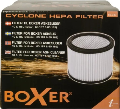 Filtër HEPA për fshesë hiri Boxer, 16–18L, për modelet 60.187 dhe 60.189