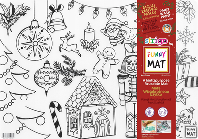 Dyshek vizatimi Strigo Funny Mat Christmas, 48x33.5cm, i tejdukshëm