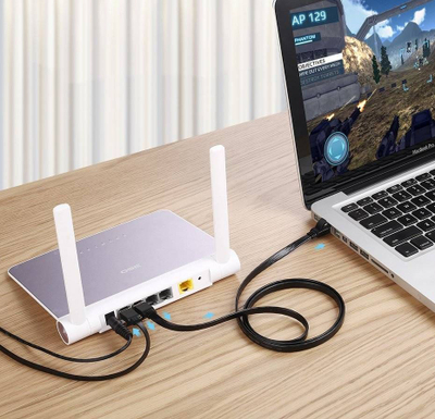 Kabllo rrjeti Ugreen Ethernet RJ45 Cat 7 STP, 10 m, e zezë