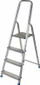 Shkallë alumini Awtools, 4 shkallë, 150kg, argjendtë