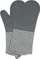 Doreza furre Wenko Oven Gloves, silikon, set 2 copë, gri me pika të bardha