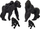 Set lodrash LEAN Safari Animal Figures, figurina hipopotamë dhe gorilla, plastikë, shumëngjyrësh