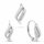 Set për gra Brilio Silver, ngjyrë argjendtë/transparente