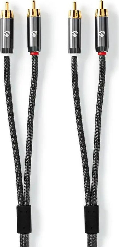 Kabllo audio NEDIS Profigold, 5m, RCA 2x me 2x, i artë