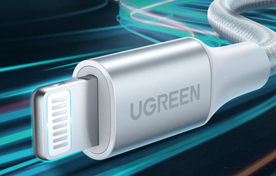 Kabllo USB Ugreen UGR1461, USB A me Lightning, 2m, ngjyrë argjend