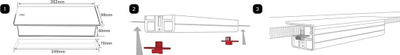 Prizë tavoline rrëshqitëse Spacetronik SPS-S24B, 2x prizë, 2x USB, e zezë