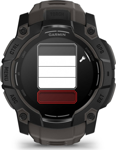 Ora e zgjuar Garmin Instinct 3 AMOLED, GPS, 10 ATM, e zezë