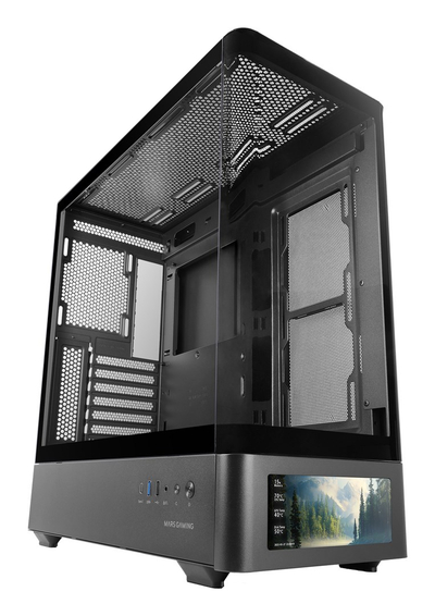 Kase gaming Mars Gaming MC-LCDPRO, ATX, ekran IPS LCD 7.2", xham i fortë i zi