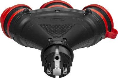 Ndarës prizash trefish AWTOOLS Extreme, IP54, 16A 4000W, i kuq e zi