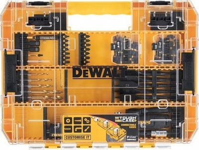 Set veglash shpimi Dewalt, 85 copë, për metal dhe dru