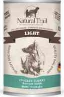 Konservë për qen Natural Trail Light, me mish pule edhe gjeldeti, 400g