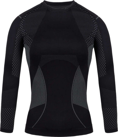 Bluzë termoaktive Alpinus Active Base Layer W GT43180, për goca, me mëngë të gjata, e zezë me gri