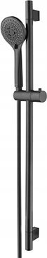 Set dushi Omnires Yosemite Point, 5 lloj spërkatjeje, shinë 743mm, i zi mat